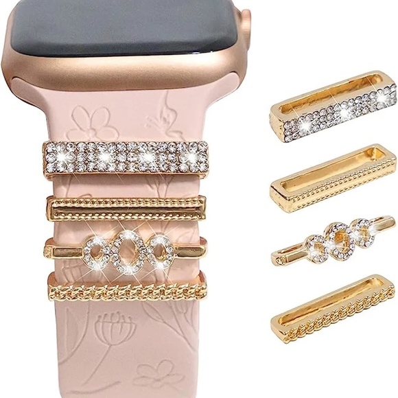 Apple Watch band charms (4-pc set) Moissanite - Picture 2 of 3